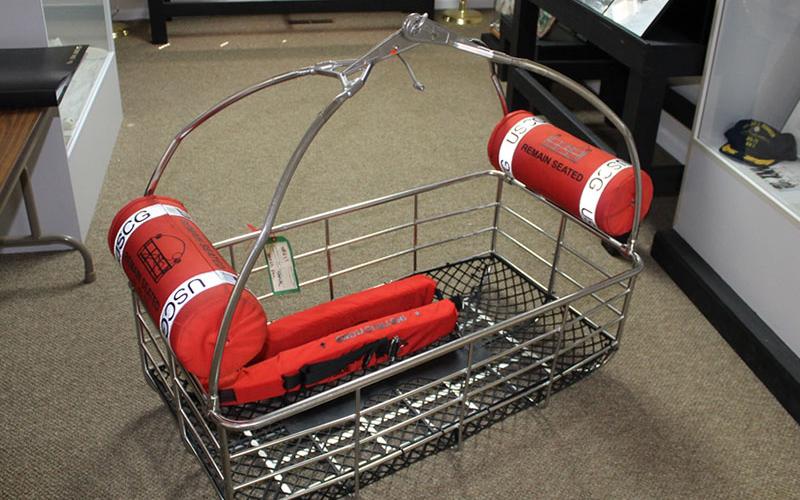 This U.S. Coast Guard rescue basket and sling was recently donated to the Fannin County Veterans Museum.