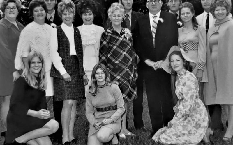 Patty Callihan, bottom left, is shown with the Callihan family.