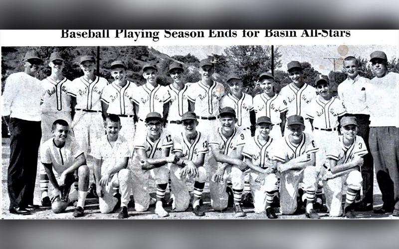 Chuck Jabaley is third from left in the front row in this picture of the Copper Basin Dixie Youth All-Stars. The picture is of the 1965 team.