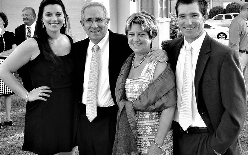 Chuck Jabaley is shown in this picture with his wife, Becky, daughter Allison and son Austin.