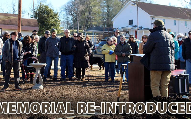 A large crowd gathered Sunday, January 30, for the re-introduction ceremony of the Daffodil Garden Memorial next to the children’s playground in the downtown Blue Ridge city park. The Blue Ridge Daffodil Garden was originally dedicated November 10, 2013, as a memorial to the 1.5 million child victims of the Holocaust.