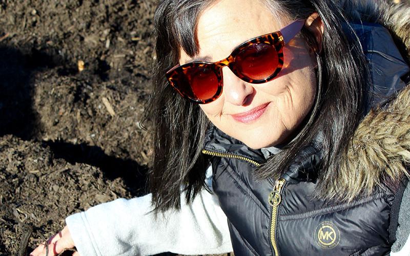 Eleanora Lipton planted many daffodil bulbs at the Daffodil Garden reintroduction ceremony Sunday, January 30.