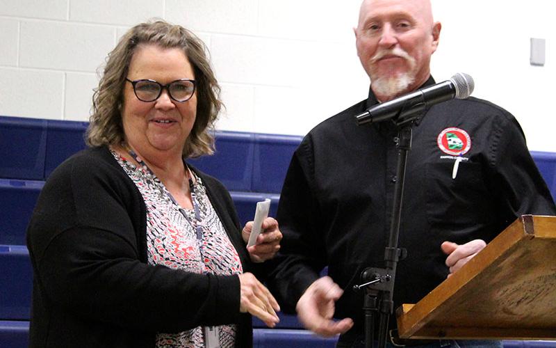 Fannin County High School agriculture education teacher and Fannin County Young Farmers Association (FCYFA) Advisor Rhonda Mathews was recognized for all her hard work.