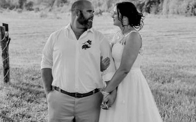 Megan with her husband, Rogan Orton.