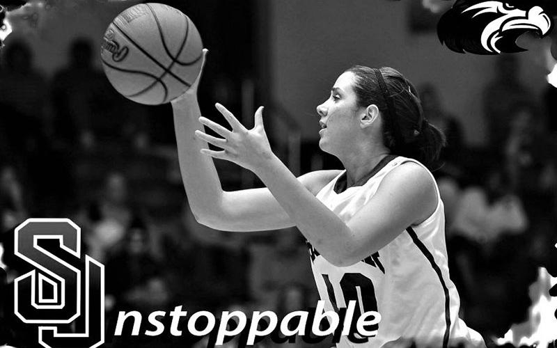 Megan during her playing days at Shorter College.