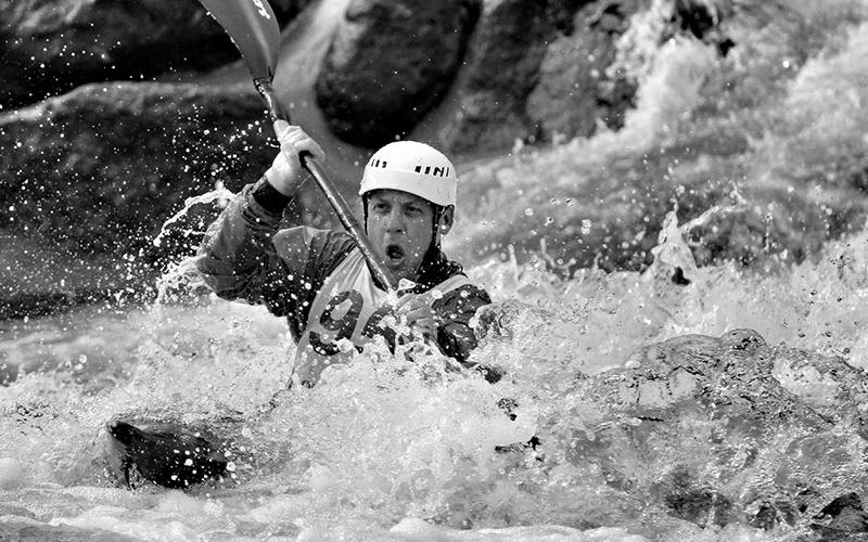 Charles Tyger Vollrath has competed in kayaking on the world stage.