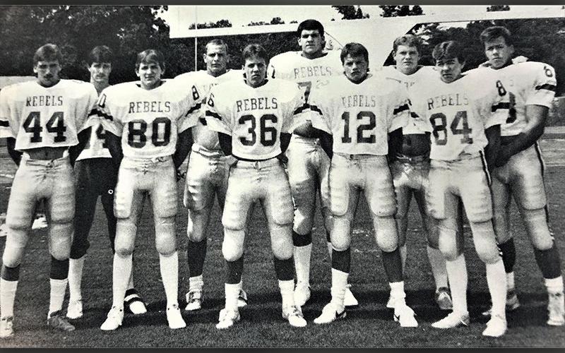 Charles Tyger Vollrath, #36, is shown as a senior on the Fannin County High School Rebel football team. Besides football, Vollrath also lettered in track and field, golf, baseball and basketball.