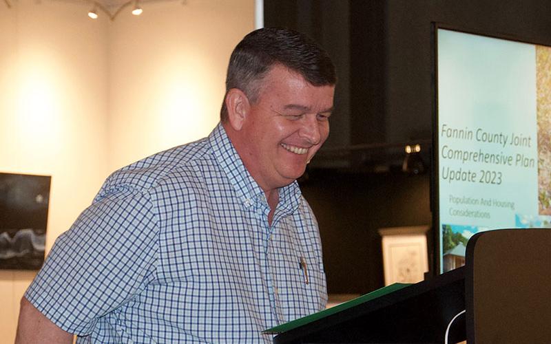 Fannin County Board of Commissioners Chairman Jamie Hensley told of some accomplishments the county has made since the inception of their last Five-Year Comprehensive Plan during the Fannin County Joint Comprehensive Plan Stakeholders Meeting Thursday, February 24.