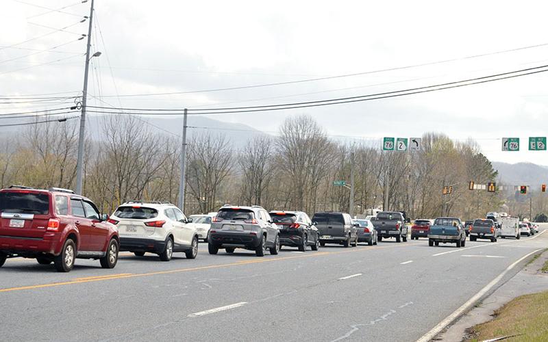 GDOT is promising a quick response project to add a turning lane on State Route 5 at State Route 2 (Highway 515) in Blue Ridge to help relieve frequent traffic backups such as this one last Thursday afternoon.