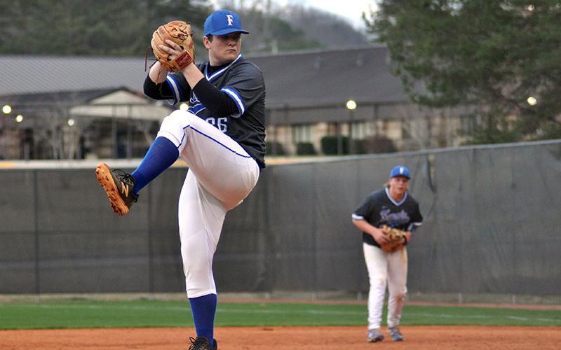 Rebel Chance Stacey gets ready to pitch in recent action for the Fannin County Rebels baseball team.