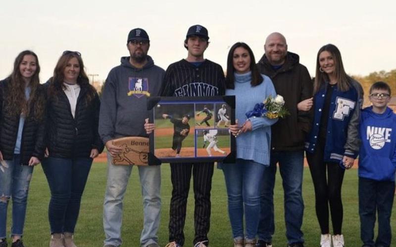 Senior Jordan Bennett was escorted by Reagan Teague, Alison and Erik Bennett, Ashley and Caleb Sparks, Zander Sparks, and Abbey Sparks.