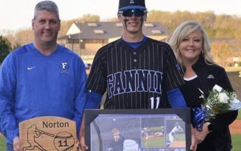 Senior Landon Norton was escorted by his parents, Ryan and Holly Norton.
