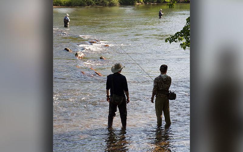 Fly fishing participants were given all the fishing equipment they would need for a successful adventure into the Toccoa River. All participants were given fishing instructions to be best prepared for the activity.