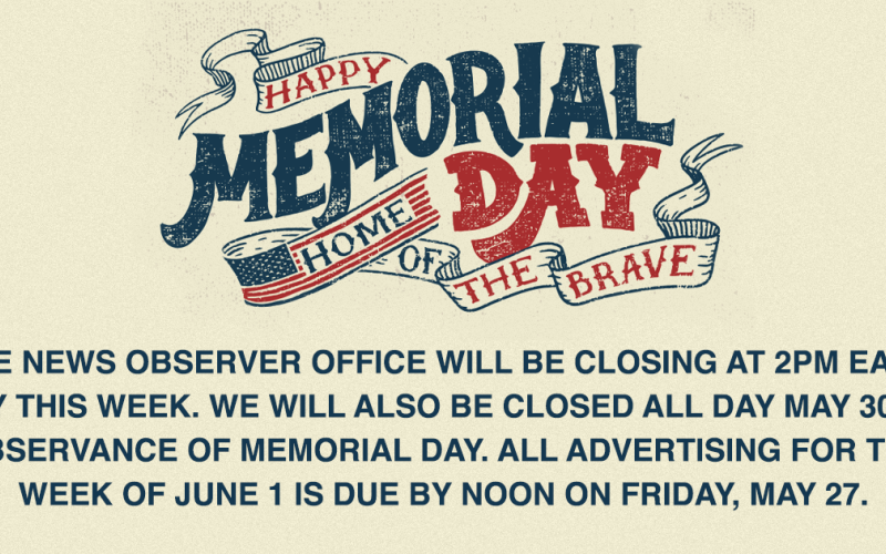 Enjoy your Memorial Day!
