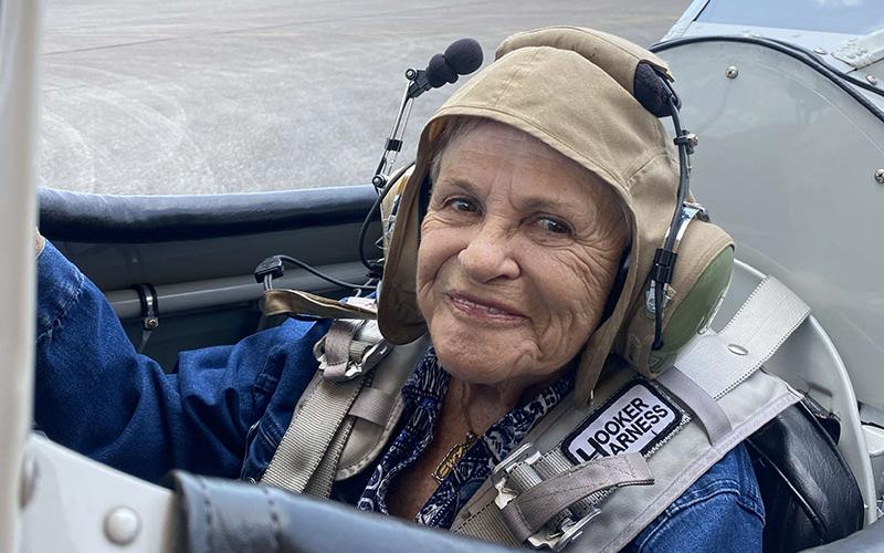 Mary Piper, whose husband served in the military, was one of the recipients of this year’s Dream Flight, which took to the skies Friday, June 10.