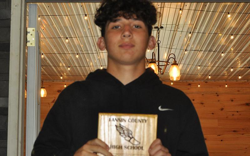 Zechariah Prater won the Most Valuable Male Athlete award as a sophomore.
