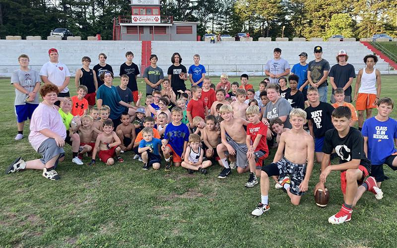 Copper Basin High School hosted a youth football camp last week. These are some of the youngsters who fought through the summer heat to work on their skills. Copper Basin Cougar head football coach called the event “ very successful” with 60 participants attending every night of the camp.