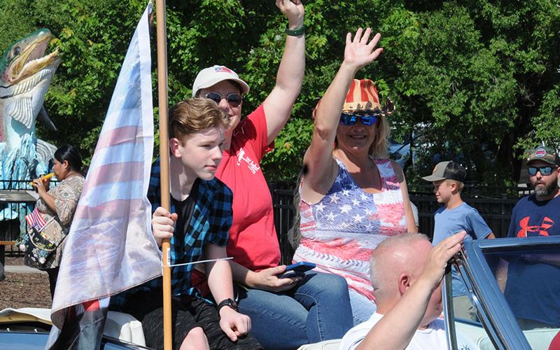 Red, white and blue was everywhere among parade participants July 4.