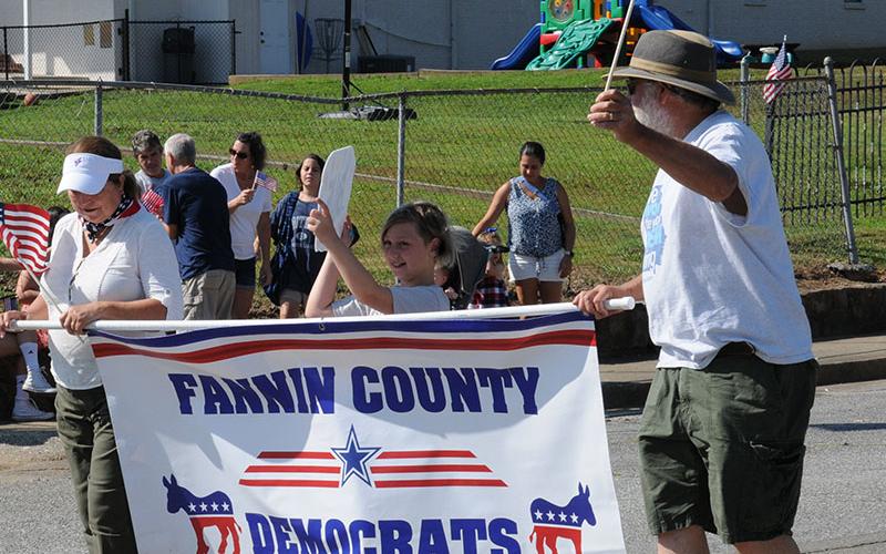 Fannin County Democrats participated in the Old Timers parade Monday, July 4, in Blue Ridge.