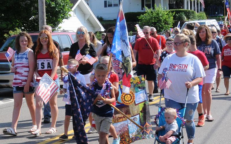 All ages took part in the annual Walking Parade down Main Street in Ducktown. David Beckler organized the first such event, and he was remembered by many of those on hand this year.