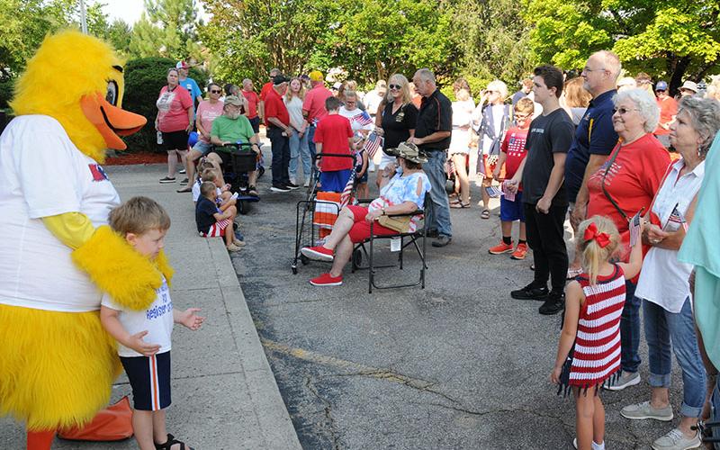The Ducktown Duck made her annual appearance Saturday to keep children entertained during the various Fourth of July events celebrated Saturday in Ducktown.
