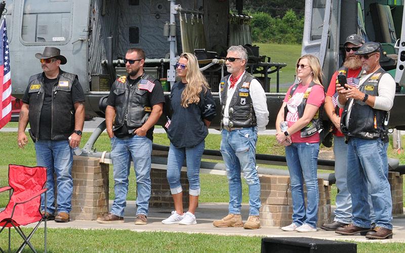 Among the groups attending the Independence Day celebration at Veterans Memorial Park in Blue Ridge were representatives of the Combat Veterans Motorcycle Association.