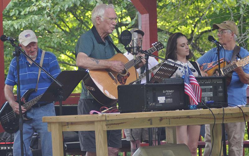 This lively group played their instruments and sang along to the tunes at Ron Henry Horseshoe Bend Park during Pickin In The Park Thursday, July 14. The event is held every Thursday night at the park, just outside McCaysville off River Road. Pickin’ features no electric instruments and is sponsored by the Fannin County Recreation Department.