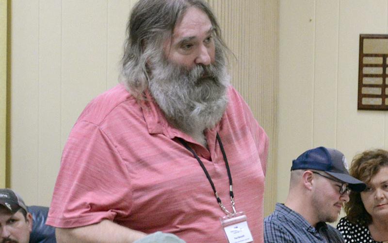 Paul Berryhill was one of many residents expressing opposition to biosolids.
