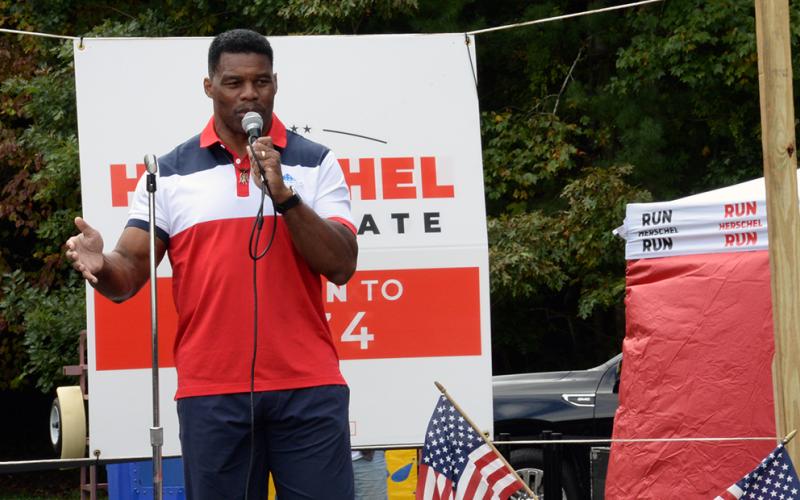 U.S. Senate candidate Herschel Walker brought his campaign to Fannin County Saturday for the Republican Fall Festival in Epworth.