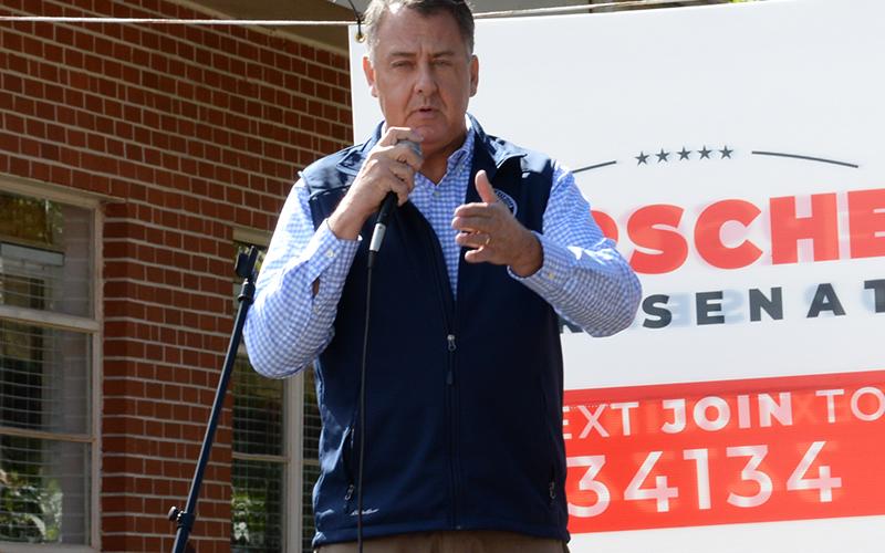 State Senator Steve Gooch urged voters to look at the consequences in Washington, D.C. from the last election when he encouraged them to get out and vote to make a change November 8.