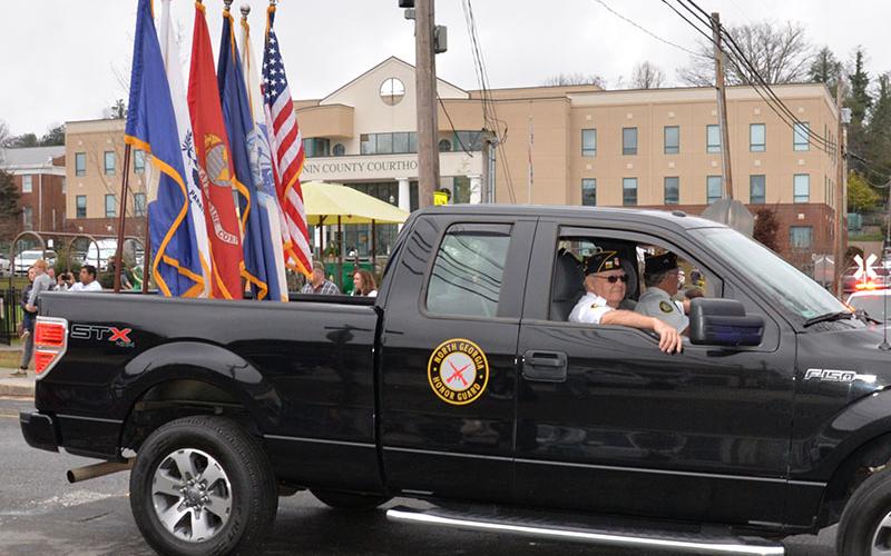 Chris McKee was one of the North Georgia Honor Guard members in Saturday’s parade.