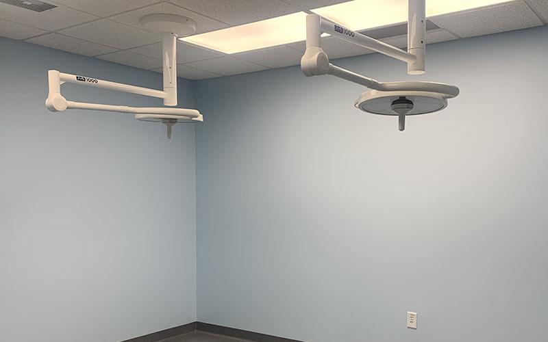 The new operation room at the humane society’s clinic is completed and waiting on equipment. It will allow for two surgeries to take place at the same time.