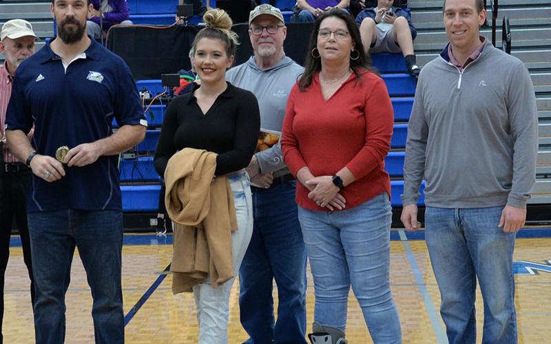 Bryant Meeks, left, earned his spot in the Fannin County Sports Hall of Fame through his football skills at Fannin County High School from 2004 to 2008.