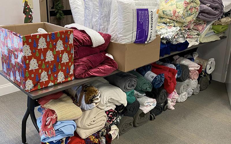Fannin County Family Connection received hundreds of various donations for the warming shelter.