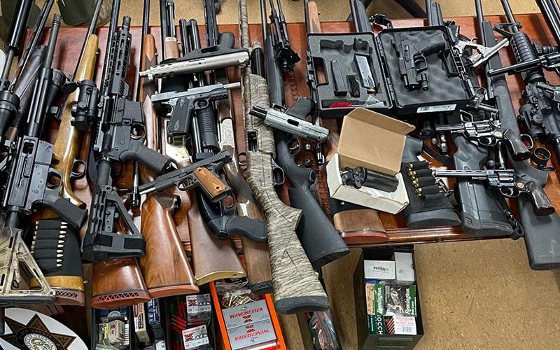 These guns were seized during the arrest of Jacob Greg Davis in Gilmer County.
