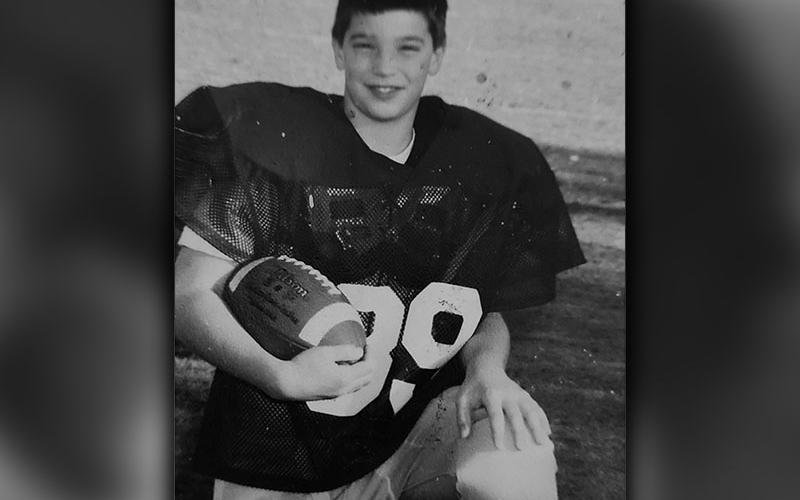 Bryant Meeks is shown as child, dating his football career back before high school.