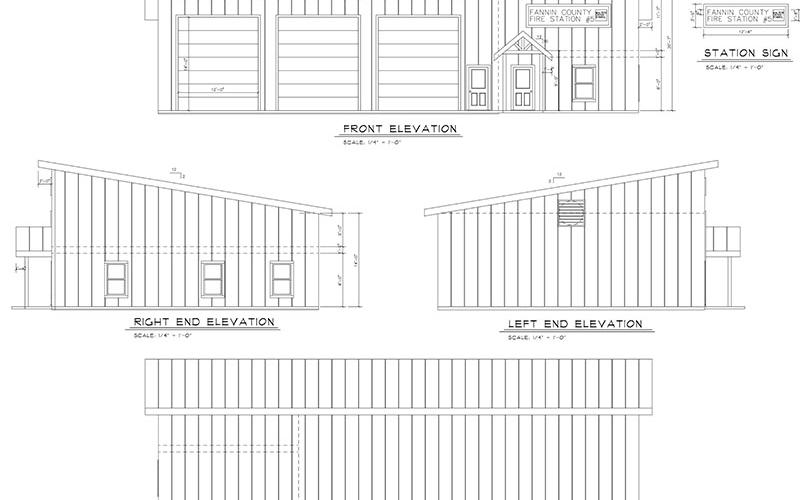 Fire Chief Larry Thomas unveiled the plans for the new Fire Station 5 when the Fannin County Board of Commissioners met Tuesday, February 28. The station, to be located at the intersection of Madola and Queen roads, will be paid for with Special Purpose Local Option Sales Tax (SPLOST) dollars.