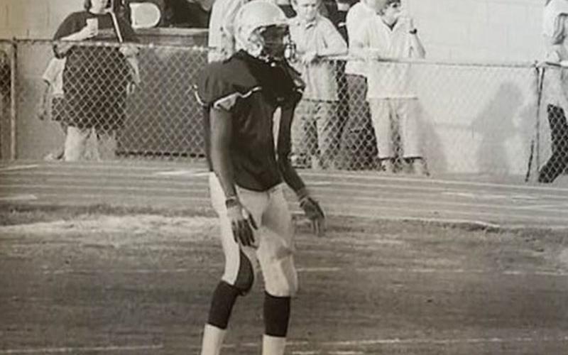 Allen gets ready for kickoff in a Fannin football game during his high school athletic career.
