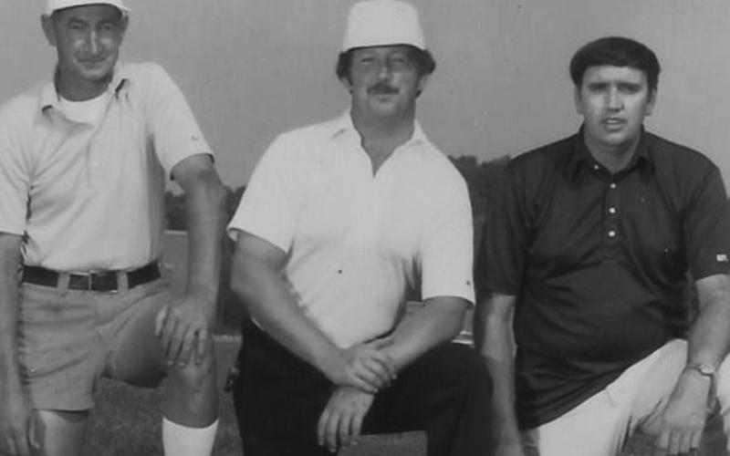 Jack Myers, left, is pictured with Mike Ballew, center, and T.J. Thompson, right, at West Fannin Middle School.