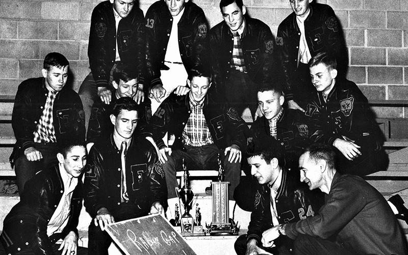 Jack Myers, far right kneeling, is pictured with the 1965-1966 East Fannin State Tournament team.