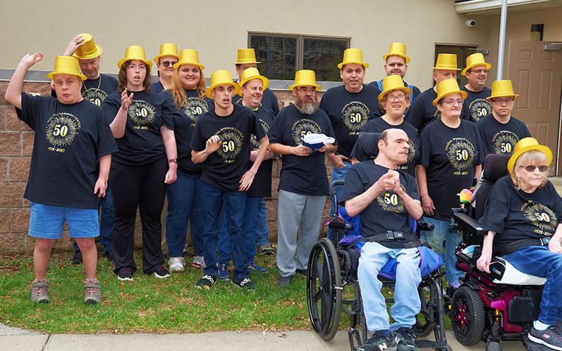 This group of clients at Mineral Springs Center gathered during the 50th Anniversary Celebration last month. Shown enjoying the event are, from left, front, Christopher Finkle and Linda Strickland; and, back, Jay Jenkins, Scott Sanford, Ansley Price, Tommy Cornett, Amanda King, Izak Stone, Eric Morris, Michael Elliott, Josh Barker, Kevin Turner, Kari Castlen, Alec McClure, Robbie Conley, Tammy Booth, Rick Kruse, Joshua Hutzel.