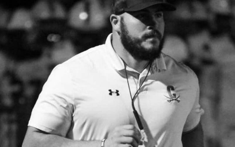 Logan Daves is pictured coaching at Calvary Day School in Savannah, Georgia.