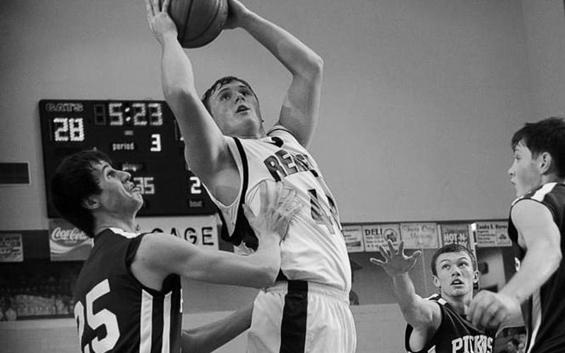 Jordan Farmer goes up for a basket against Pickens County during his high school basketball career.
