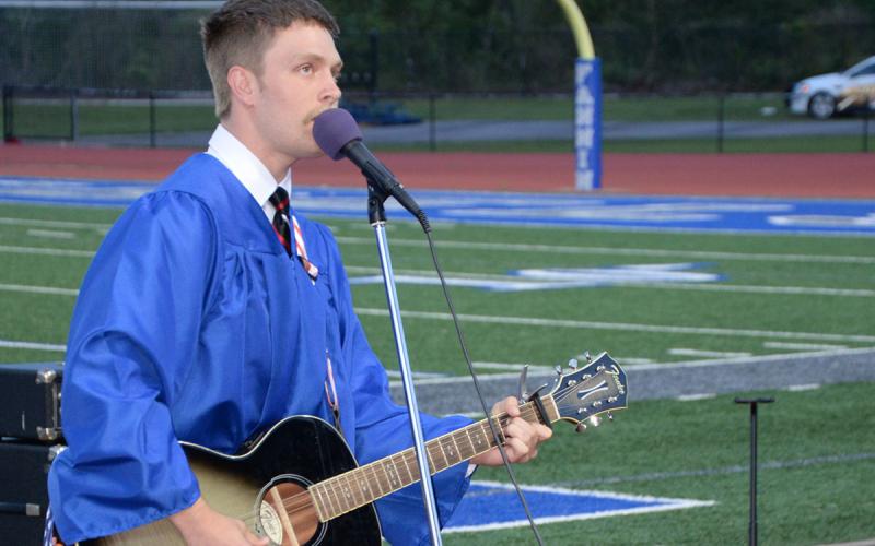 Carson Collis used a song to remind graduates and the audience at the Fannin County High School graduation that you should always do the things you intend to do today.