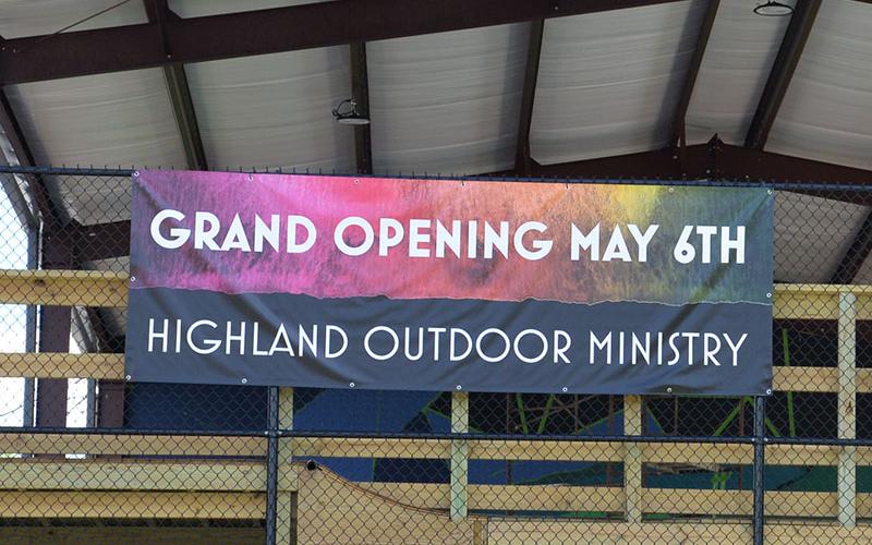 Some familiar faces smile at Syd’s Place in anticipation for the Grand Opening Saturday, May 6. Shown are, from left, back row, Emily Salas, Anthony Villegas, Highland Outdoor Ministry Director Austin Leach and Madison Mitchum; front row, Andrew Jones, Lesley Salas, Samantha Rosas, Giovanni Leal and Juan Leal.