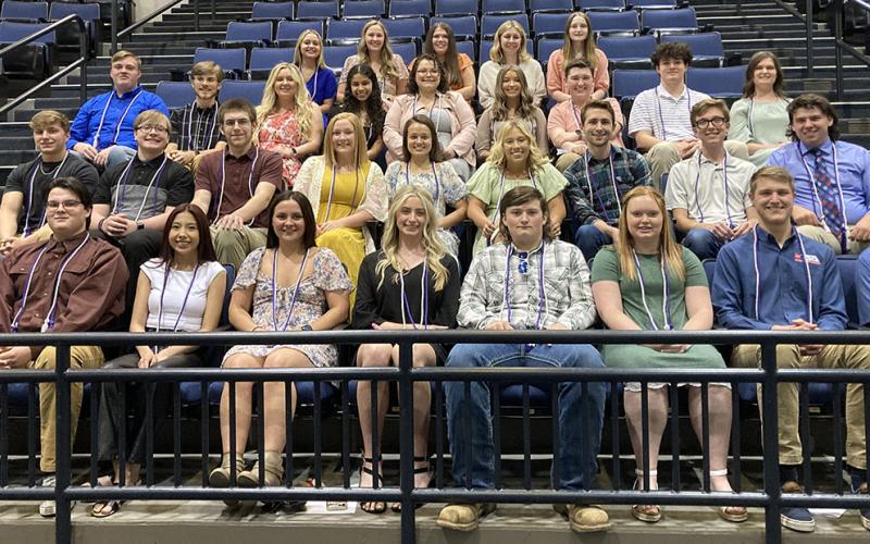 Submitted photo These Fannin County High School seniors were presented their honor cords during National Technical Honor Society during ceremonies last week.