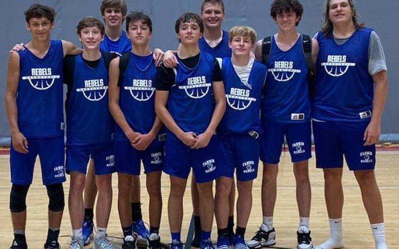 The Fannin County High School Rebels Basketball team took a trip to Athens, Georgia, to attend the University of Georgia’s Mike White Team Camp. Shown are, from left, Ben Bloch, Hudson Ethington, Kolton Kaylor, Matthew Ponton, Jordan Richerson, Keaton Watkins, Tyler Blake, Brody Henson and Cole Gribble.