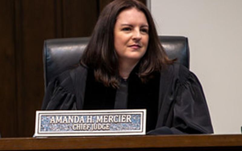 Fannin County native Amanda Mercier was sworn in as the new chief judge of the Georgia Court of Appeals last week.