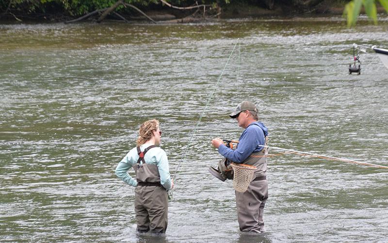 There was no better place for a fly fishing lesson than the Toccoa River at Ron Henry Horseshoe Bend Park.
