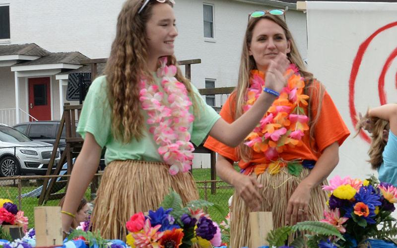 Blue Ridge Community Theater actresses encouraged parade goers to get ready for the next performance.